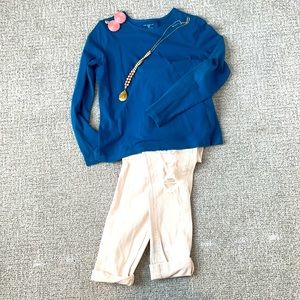 Dark teal pullover top